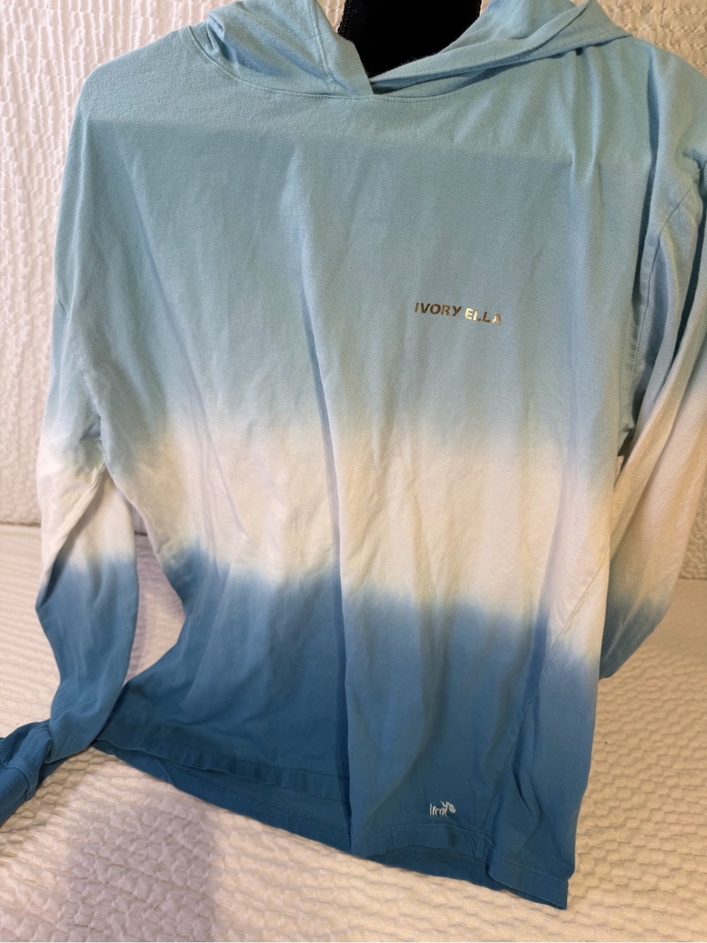 ivory ella Aqua Teal Logo Pullover